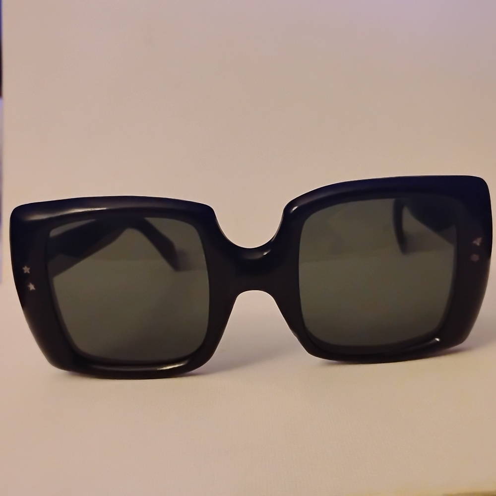 Vintage Oversized Black Sunglasses NOS ITALY